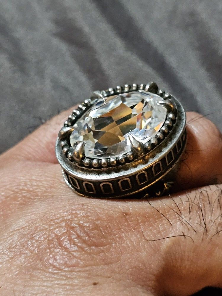 Vintage VERY RARE FIND ! Authentic Alchemy Gothic R96 Hemlock Ring / Poison Ring
Size 10.5