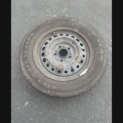 1 X 195/65r15 5x4.5 5x114.3 5x115 Steely Rims With Tires !