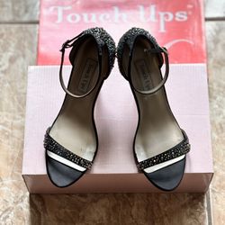 Touch UPS Rena Black Bling Heels By Benjamin Walk