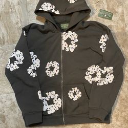 Vintage Black Denim Tears Zip Up Size (L)