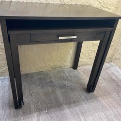 West Elm dark wood jay desk with wheel out computer Desk - See My Other Items😀
