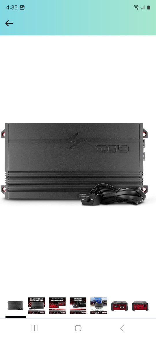 DS18 G1800.1D Car Audio Amplifier 1-Channel Class D Monoblock 1800 Watts - Remote BASS Knob Included - Easy Installation - Compact and Powerful Design