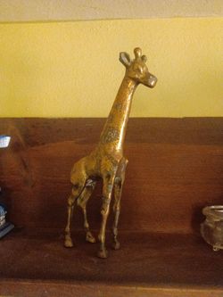 Giraffe figure brass