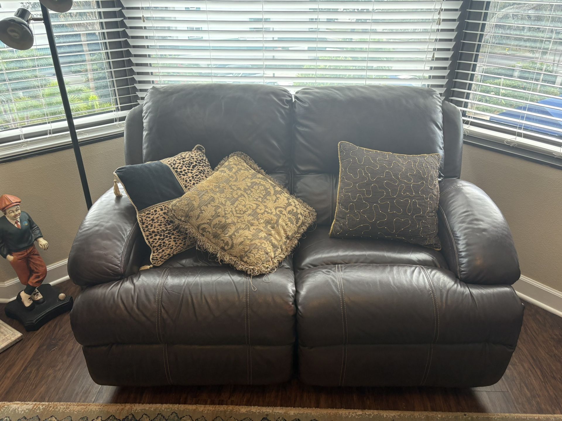 Reclining Leather Love Seat