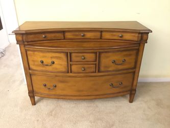 Solid Wood Dresser with Pull-Out Secretary Top