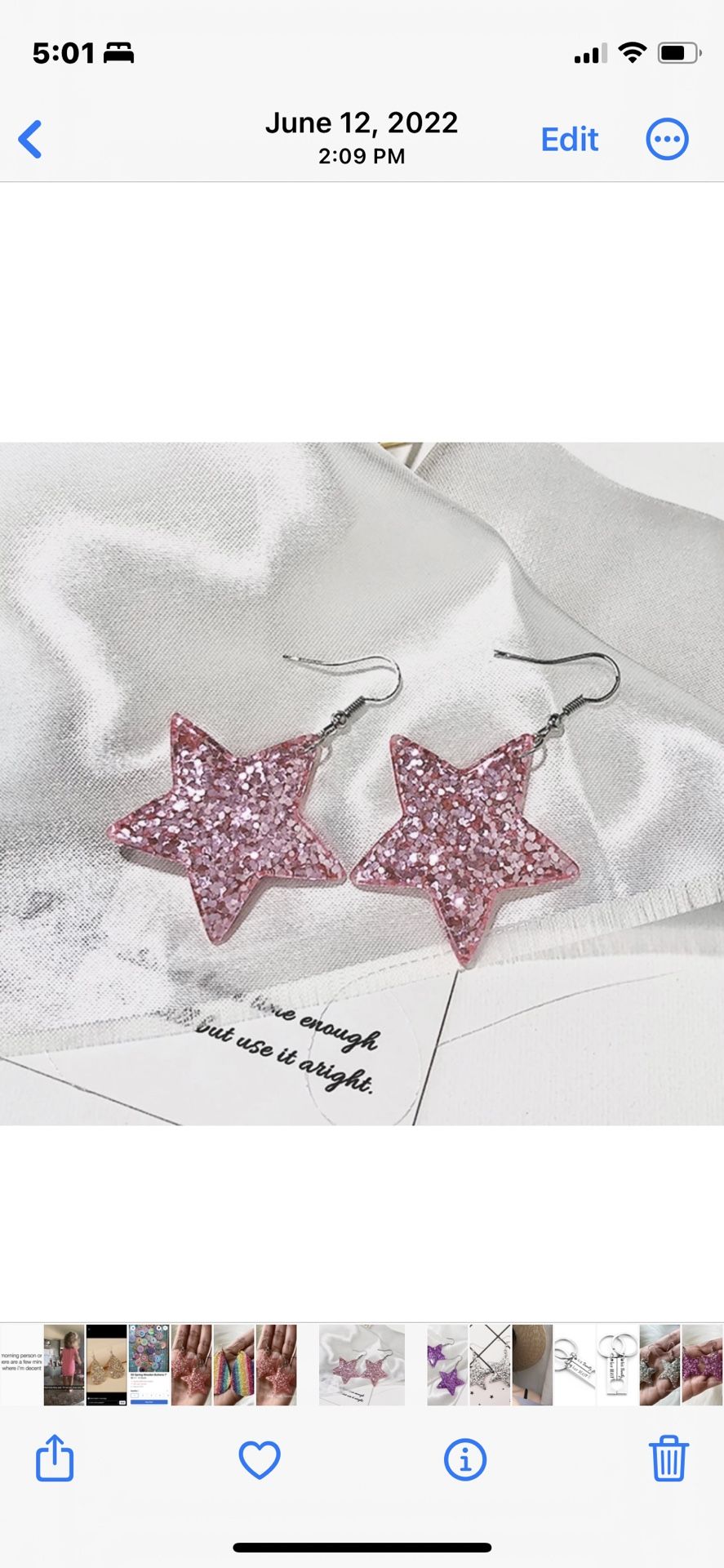 Brand New Beautiful Sparkly Party Star Earrings 