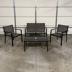 New Outdoor Patio Set - Loveseat, 2 Chairs, Coffee Table (Can Deliver)