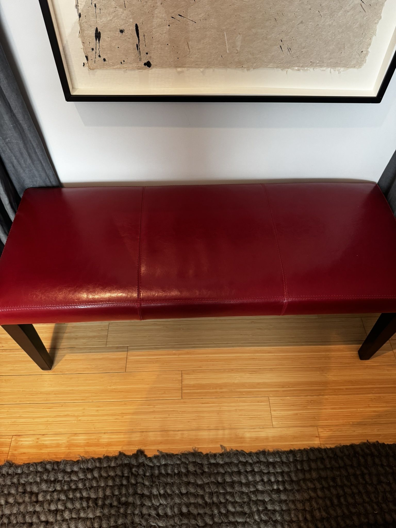 Red chair and Ottoman