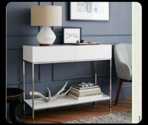 West elm White laquer console
