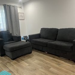 Sofa, Chair And Ottoman 