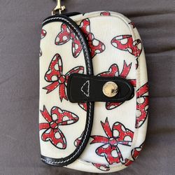 Dooney And Bourke Minnie Mouse Bow Wristlet 