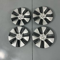 OEM Tesla Model Y 19” Gemini Wheel Covers / Hubcaps Set of 4 — Part #1044235-00-B — Used
