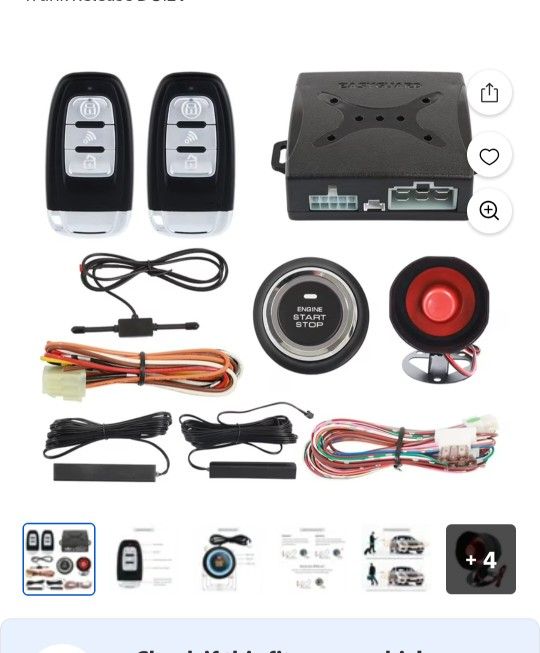 EASYGUARD EC003 PKE Smart Keyless Entry Car Alarm System with Push Button Start & Remote Start