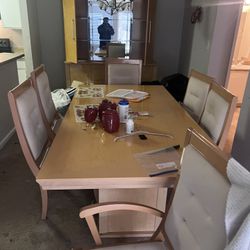 Table And China Cabinet 