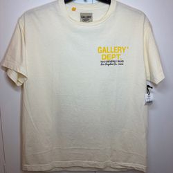 Gallery Dept Beverly Hills Drive Thru T Shirt Cream Size M Made In USA Car Graphic