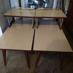 Mid Century Modern Formica End Tables(2),  Retro, Vintage, Good Condition 