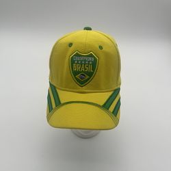 (38) Champions Brazil Yellow Green Cap Size One Size Fits Most 
