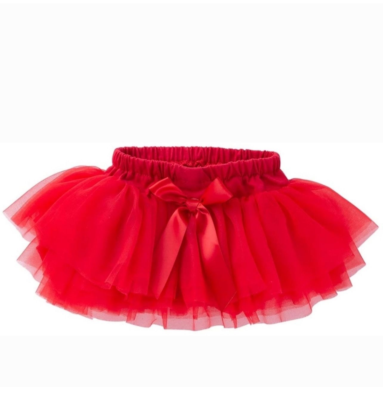 Baby Girl Red Tutu Skirt Toddler Ruffled Size 0-3 Months