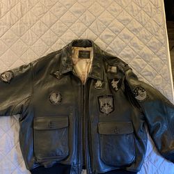 Brand new 5X aviator leather jacket