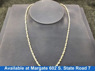Rope Chain - Yellow Gold 10k (.417) 9.1 grams 22 inch