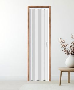 White PVC Accordion Door 24x80in