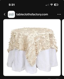 1 54” Being Leaf Petal Round Tablecloth