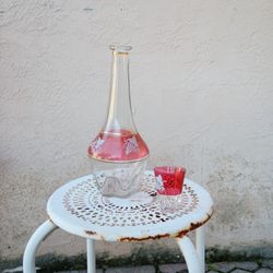 Vintage Grape Wine Decanter 