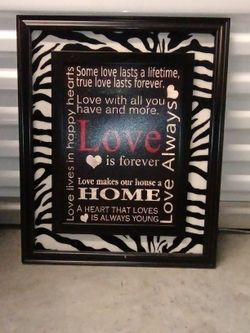 Wall Decor Love is Forever Crystal Art Gallery 18” x 21.5"