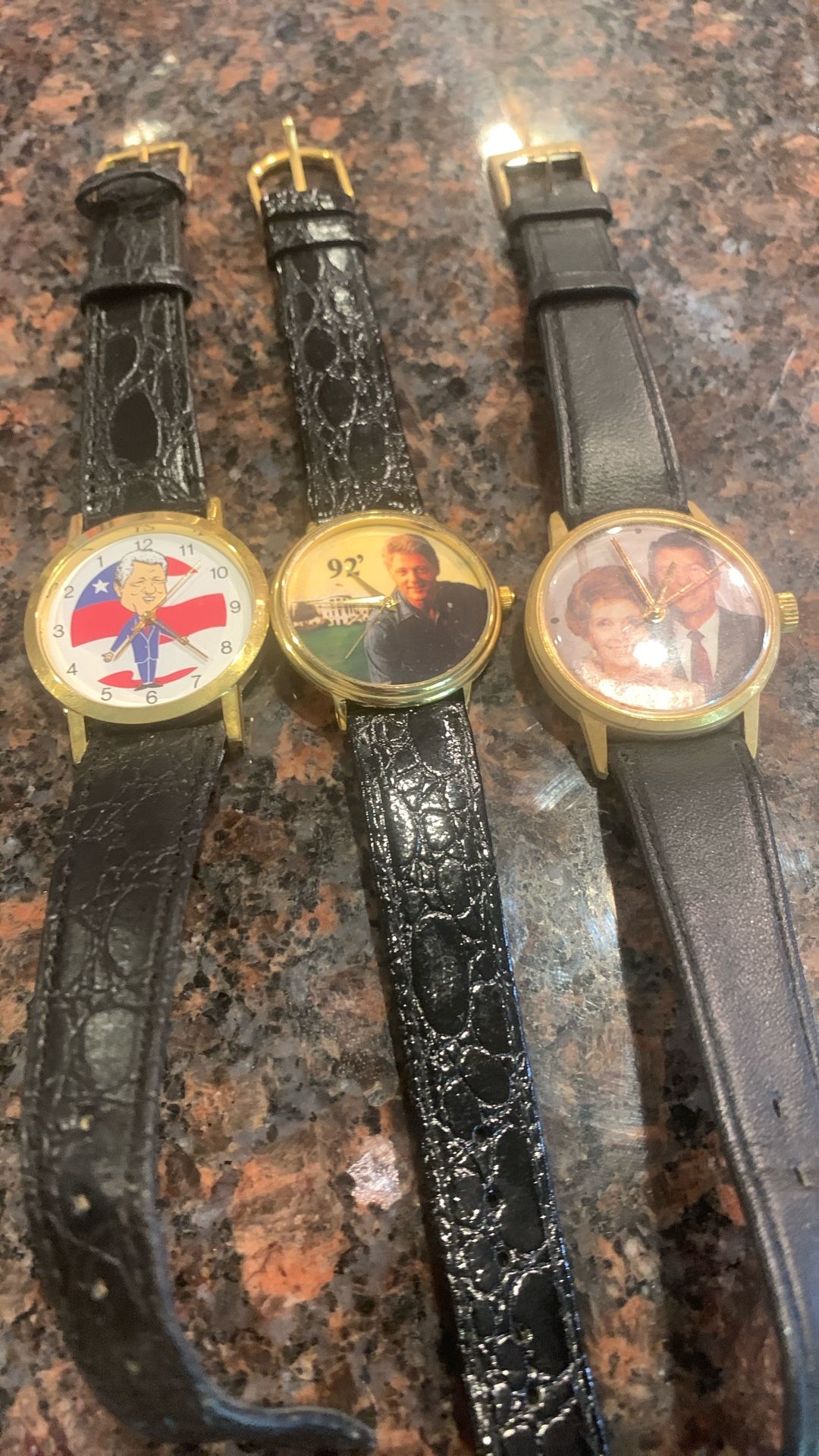 Bundle Vintage President Watches Regan And Wife And Clinton