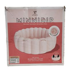 La Vaca Minnidip The Tufted Blushing Palms Luxe Inflatable Pool 5.5" x 21"