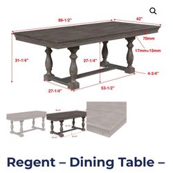 LIVING SPACES REGENT DINING TABLE - NO CHAIRS