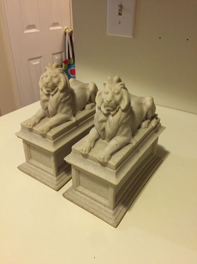 New York Public Library Lions Bookends