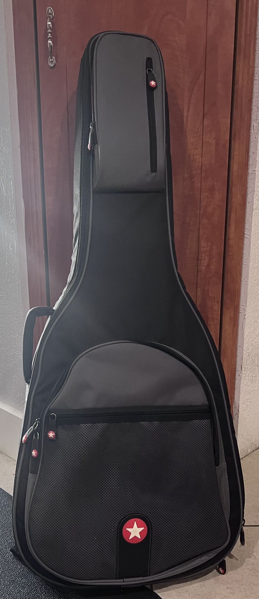 Great Acoustic Guitar Case Black And Gray