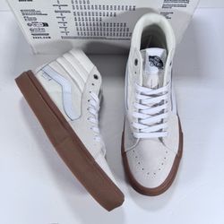 Vans Sk8-Hi Crepe White Gum High Top Skate Shoe Sneakers Women 9.5 Men 8