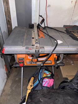 RIDGID Portable Table Saw with Folding Stand
