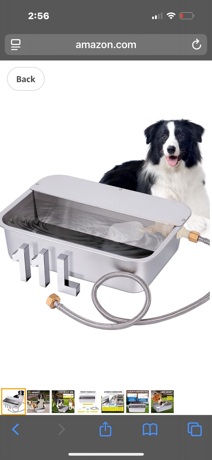 3Gal Automatic Dog Water Bowl Dispenser Large Breed Stainless