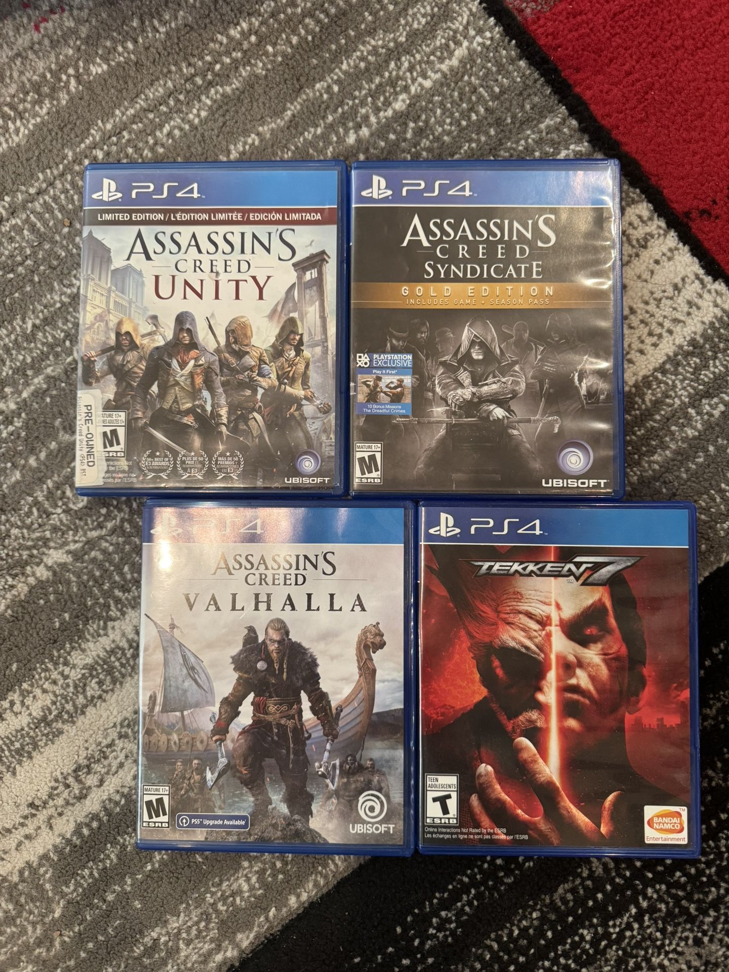 PS4 Game Bundle – Tekken 7 + Assassin’s Creed Valhalla, Unity & Syndicate