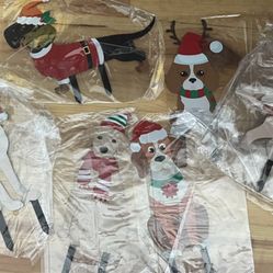 6pc Metal Christmas Doc Holiday Decor 
