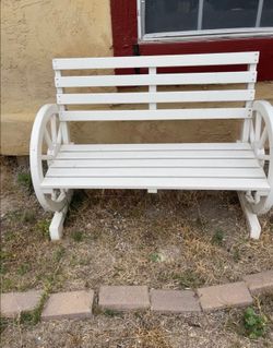 Outside wood bench
