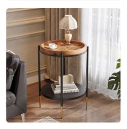 Round side/end tables with metal legs