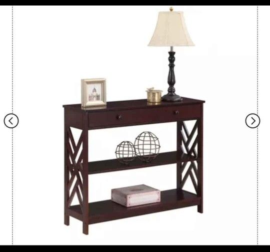Owings Console Table 2 Shelf Espresso Brown - Threshold