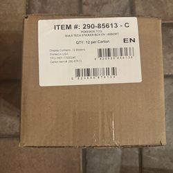 Pokemon TCG Paldean Fates 3 PACK TECH STICKER DISPLAY CASE Factory Sealed 12 ct