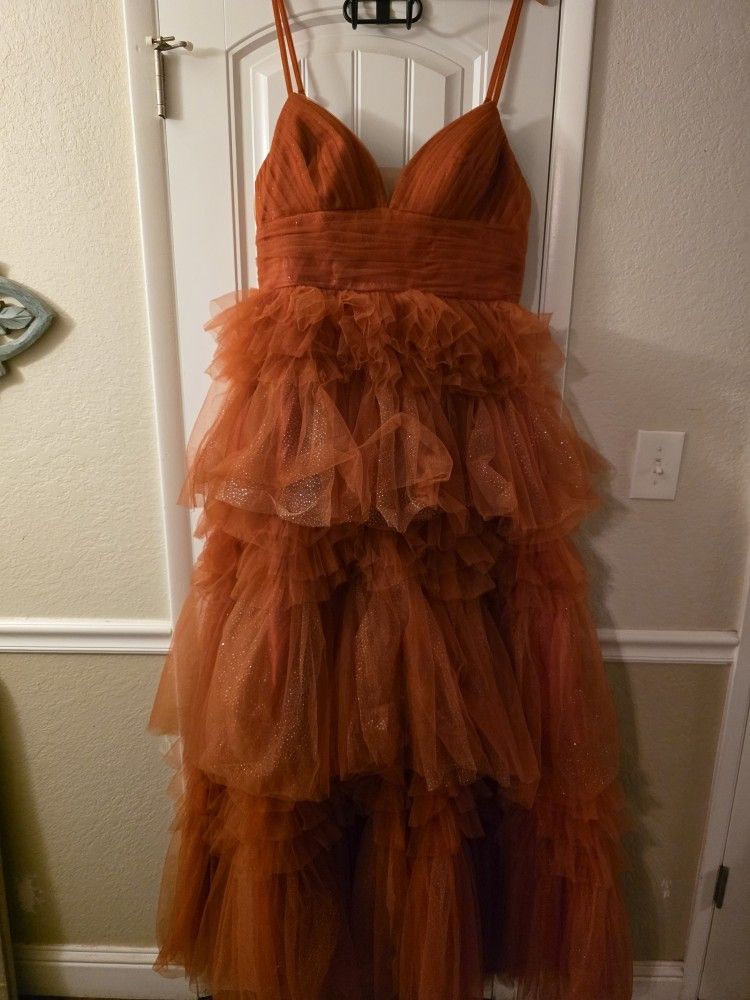 Burnt Orange Quinceanera Dress