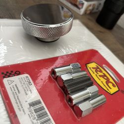 🔥 BILLET RADIATOR CAP AND CHROME VALVE COVER BOLT SET