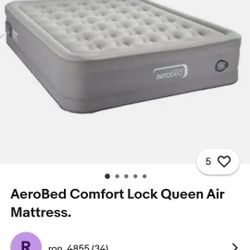 AeroBed Air Bed Mattress Queen Size with Built-In Electric Pump. Both For $40.