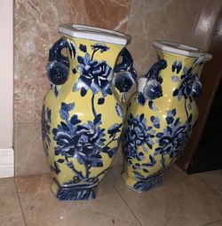 Yellow vases