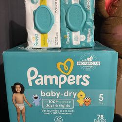 Pampers And Baby Wipes $28