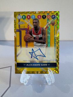 2024 Topps Chrome - Alexandre Sarr #NSS-AS Gold Geometric Auto /50 (RC) (Z)