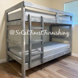 Twin Bunk Bed And Mattresses 
