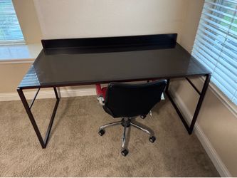 Glass top desk